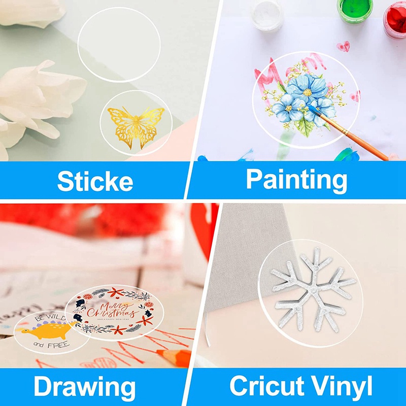 Bộ 30 Khuôn Tròn Acrylic Trong Suốt Dày 0.08 Inch Dùng Làm Đồ Trang Sức