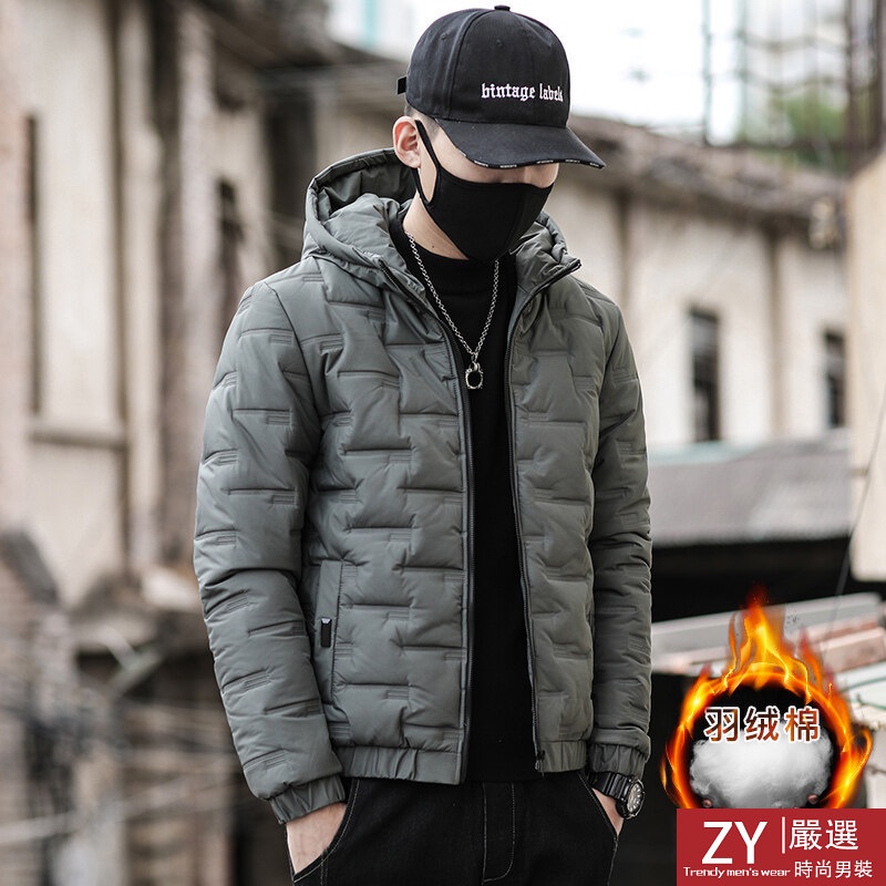 Áo Khoác Phao Đệm Cotton Dày Giữ Ấm Mùa Đông Size Lớn M-5XL Phong Cách Hàn Quốc Cho Nam