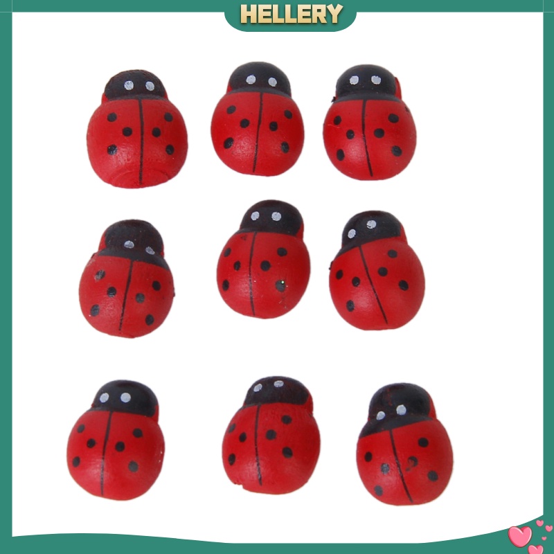 Set 100 Miếng Dán Hình Bọ Rùa Bằng Gỗ Mini Trang Trí Sổ Tay DIY