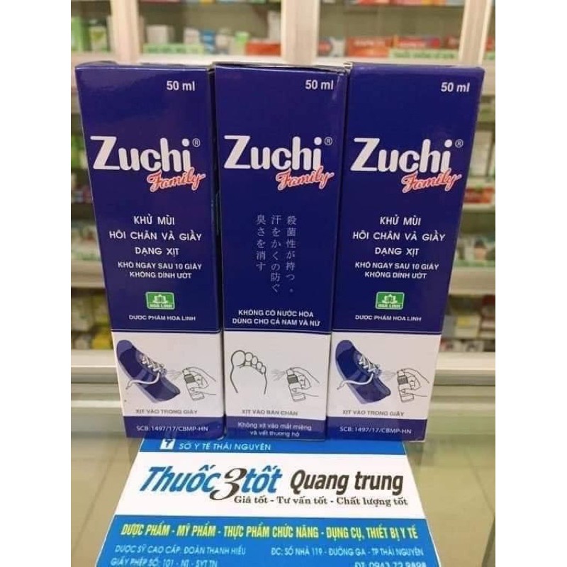 zuchi xịt chân chống thối