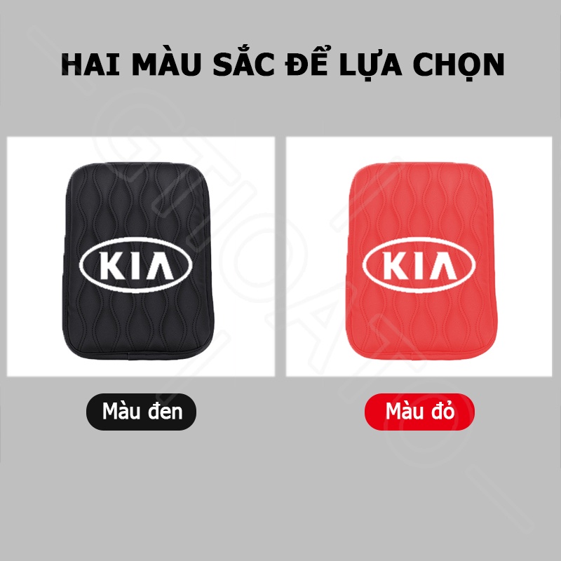 GTIOATO Đệm Tì Tay Ô Tô Đệm Da Lót Hộp Tỳ Tay Đệm Tỳ Tay Ô Tô Lót Hộp Tỳ Tay Đệm Kê Tay Cho Xe Hơi MiếNg LóT ChốNg ThấM ĐệM Tỳ Tay Trang Trí NộI ThấT Ô Tô Cho KIA Morning Seltos Sonet Carens Soluto Sedona K3 Forte Sorento Rondo Carnival