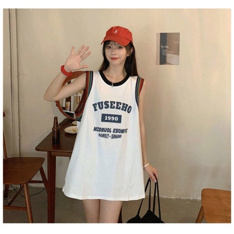 Áo thun bóng rổ không tay phong cách Mỹ cho nữ 4633