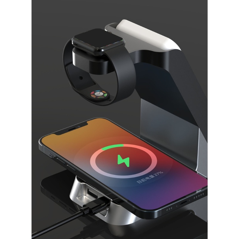 Giá Đỡ Kiêm Sạc Nhanh 6 Trong 1 Thông Dụng Cho Đồng Hồ / Điện Thoại / Đồng Hồ Kỹ Thuật Số