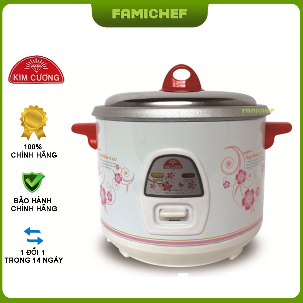 Nồi cơm điện nắp rời Kim Cương KC001 0.6 lít