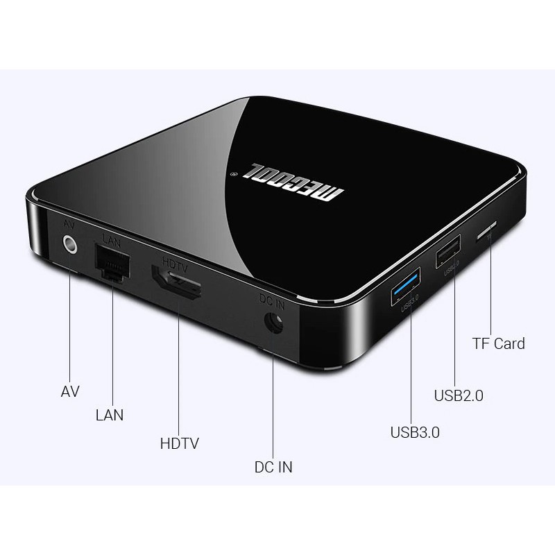 Android TV Box Mecool KM3 4GB Ram, 64GB Rom Android TV 9 bản quyền điều khiển giọng nói Google ATV