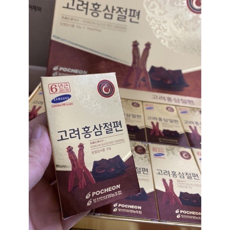 Sâm Lát Thái Lát Tẩm Mật Ong Hàn Quốc Pocheon 200g hộp 10 gói