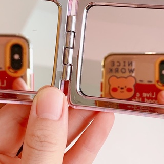 Gương Trang Điểm Cầm Tay 2 Mặt Với Nhiều Họa Tiết Hoạt Hình Đáng Yêu