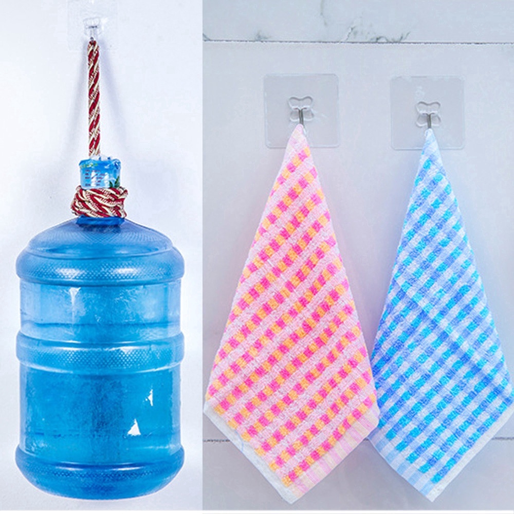 Bộ 5 móc treo bằng nhựa trong suốt kích thước 6x6cm tiện dụng