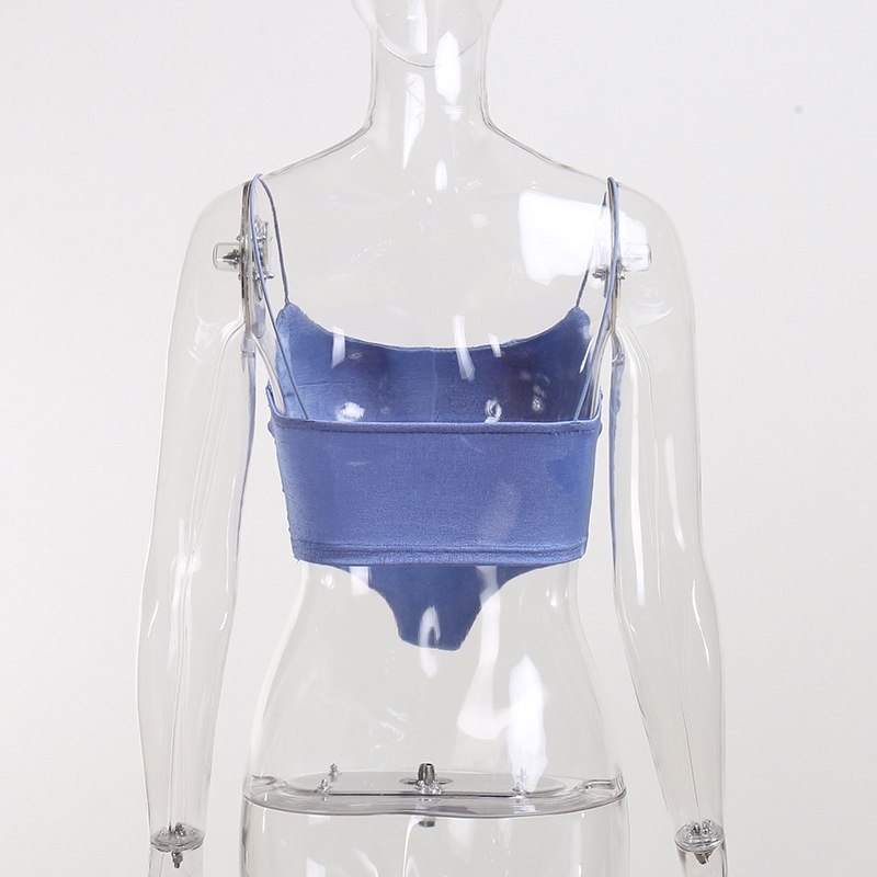 Áo Tank Top Màu Trơn Xếp Ly Gợi Cảm