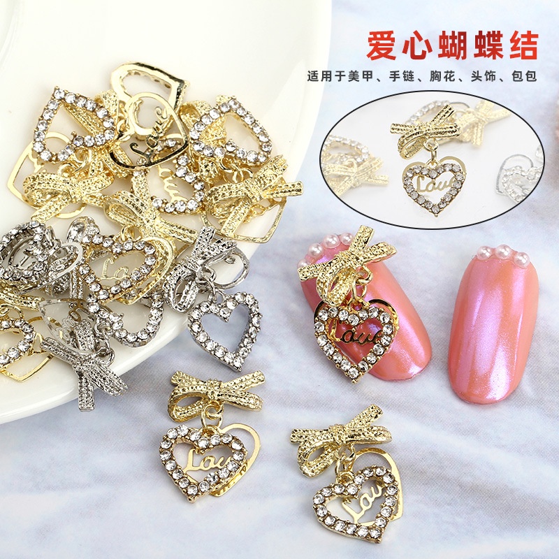 Phụ Kiện Trang Trí Móng Tay Hình Bướm Bằng Hợp Kim Diy Mới