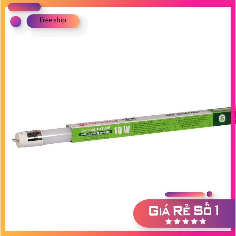 Bóng đèn LED bóng đèn dài 60cm RẠNG ĐÔNG Tuýp T8 0.6m 10W nhựa