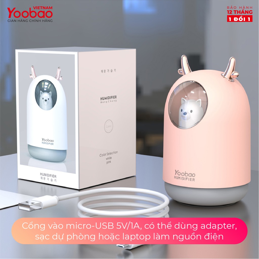 Máy phun sương tạo độ ẩm YOOBAO M106 - Dung tích 300ml - Chống khô da - Hàng chính hãng - Bảo hành 12 tháng 1 đổi 1