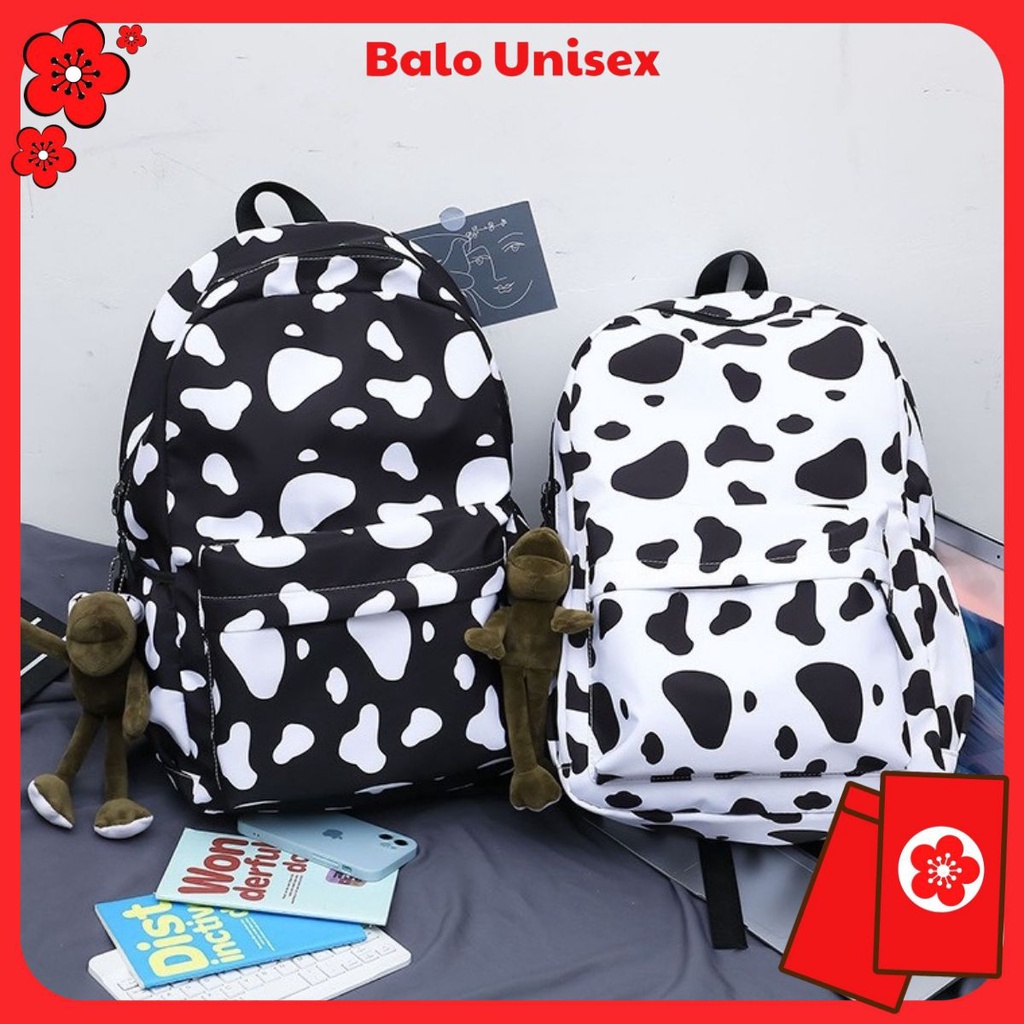 Balo bò sữa ulzzang, balo ngựa vằn chống nước 623BOS