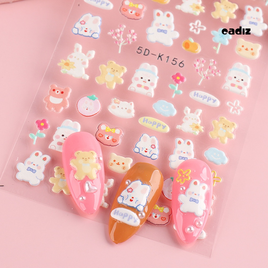 Miếng Dán Trang Trí Móng Tay Chống Rơi Họa Tiết Hoa Nhỏ Xinh Xắn Dành Cho Nữ
