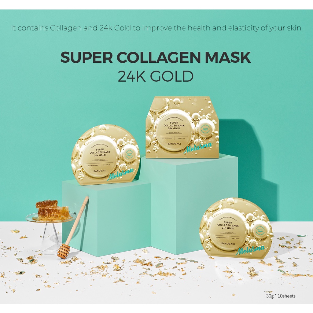 Hộp 10 Miếng Mặt Nạ Giấy Banobagi Super Collagen Mask 10x30g