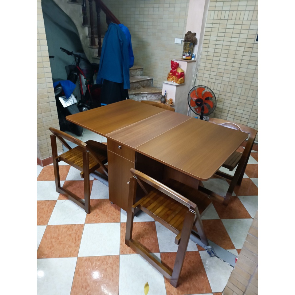 BÀN ĂN THÔNG MINH NHẬP KHẨU - CẤT GỌN 4 GHẾ CỨU TINH CỦA NHÀ HẸP