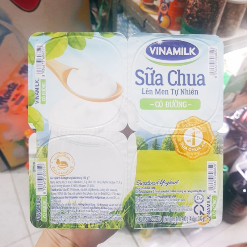 Thùng 48 hộp sữa chua Vinamilk có đường 100g