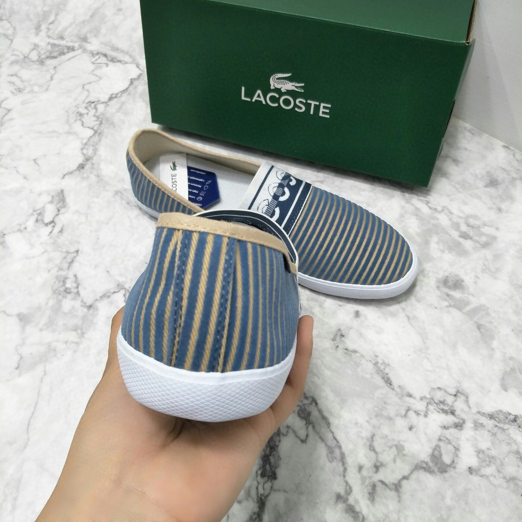 Giày lười vải  nam cao cấp màu siêu xinh Lacoste