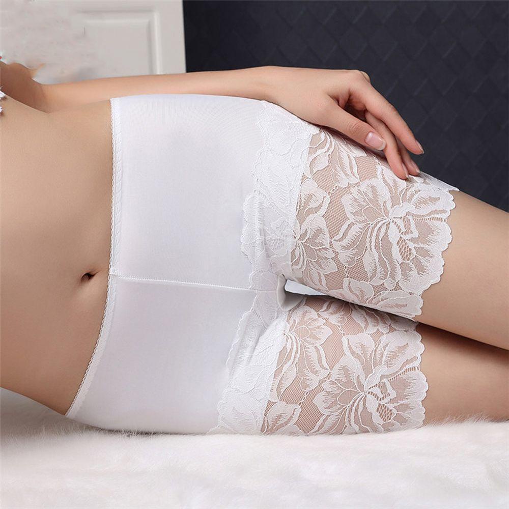 Quần Lót Lụa An Toàn Lưng Cao Không Đường May Thoải Mái