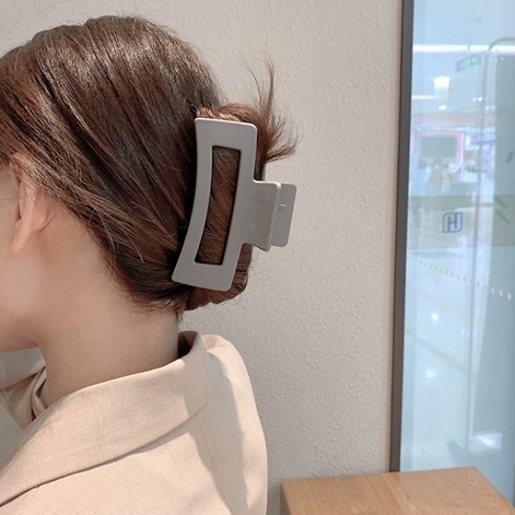 Kẹp Tóc Nhựa Hình Chữ Nhật Dài 11 cm Phong Cách Hàn Quốc - Hadichi