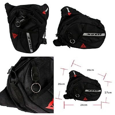 Túi đeo đùi DAINESE màu đen chống thấm nước đa dụng cho hoạt động lái xe câu cá ngoài trời