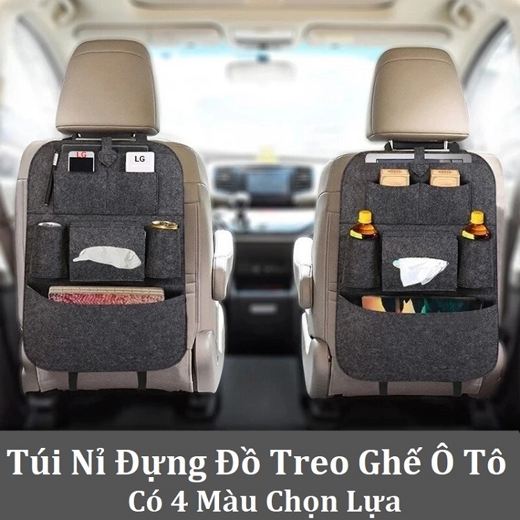 Túi Vải Để Đồ Treo Ghế Xe Hơi, Túi Treo Ghế Ô Tô, Chất Liệu Vải Nỉ Cao Cấp, Bền Đẹp, Chắc Chắn, Phù Hợp Với Các Loại Xe