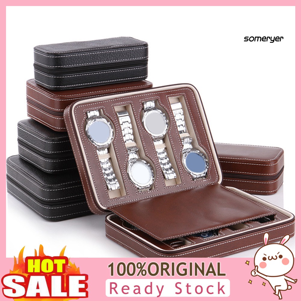 Hộp Da Đựng Đồng Hồ Đeo Tay 2 / 4 / 8 Ngăn