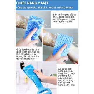 Dây Tắm Chà Lưng 2 mặt Bằng Silicone mẫu mới [CHÀ LƯNG]