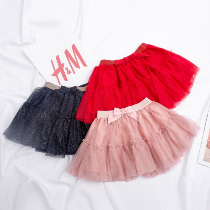 Chân váy voan nơ HM dư xịn