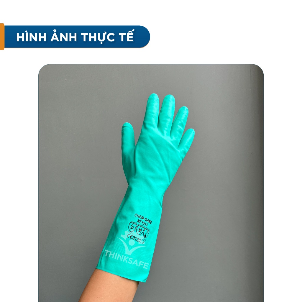 Găng tay cao su Nastah NF1513 nitrile chống hóa chất, chống axit, dầu nhớt chất tẩy rửa Bao tay chống dầu - THINKSAFE