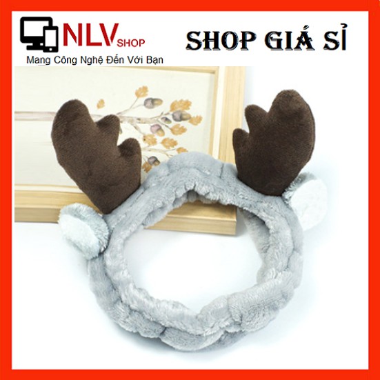 Băng Đô 3D Tuần Lộc - Hươu Nai Dày Mềm Mịn Cao Cấp ( Màu XÁM)