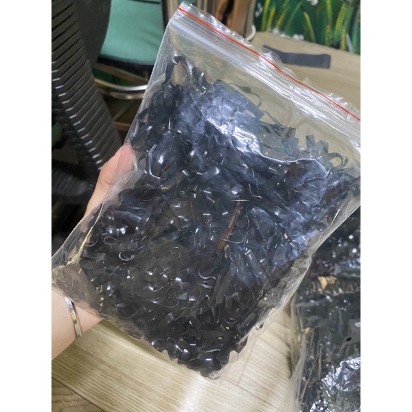 Túi 500 dây chun buộc tóc màu đen cho mẹ và bé- Chun sợi to co dãn đàn hồi tốt, mua 1 lần dùng cả năm
