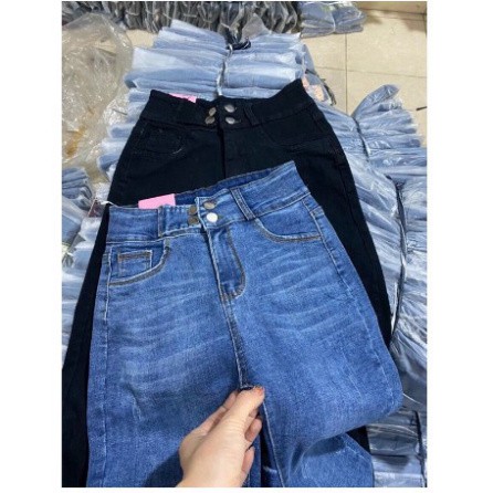[GIÁ XƯỞNG SIÊU RẺ] Quần Jean Thời Trang Nữ 4 Khuy Hàng Mới Cạp Cao Chất Liệu Co Gian Tôn Dáng Phong Cách Hàn Quốc