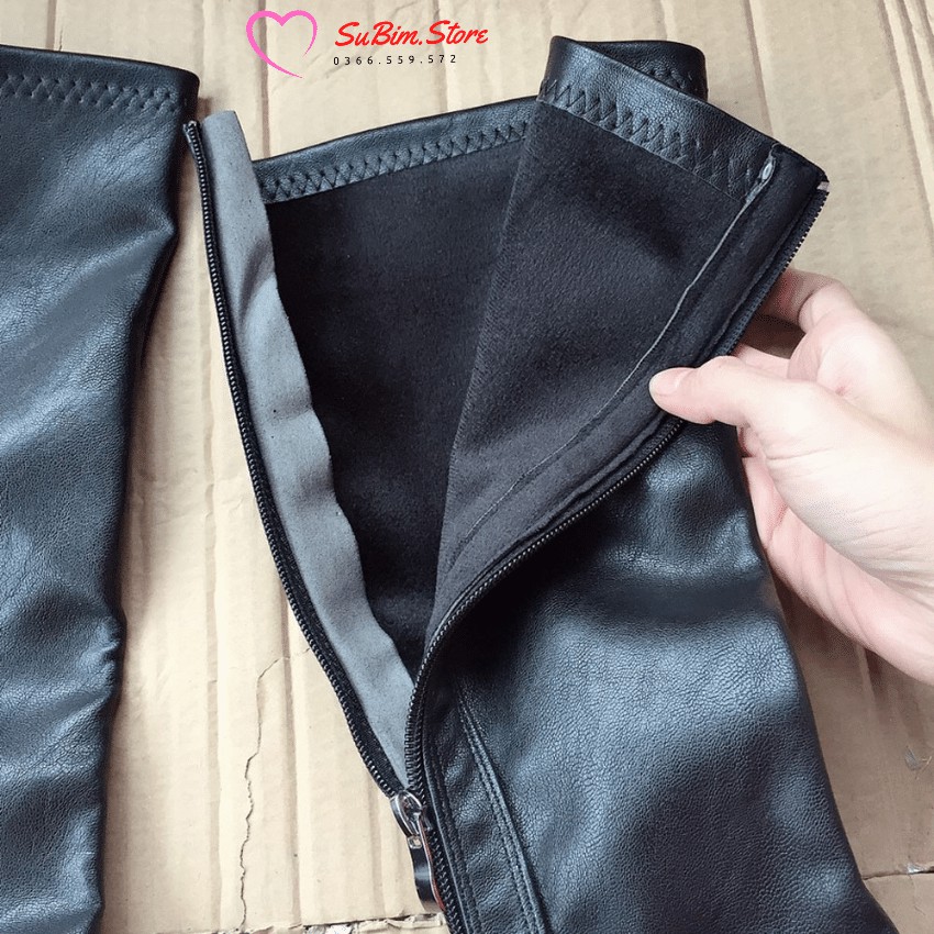 Bốt Đùi Da Mờ Khoá Sau Gót Vuông 5p Cao Cấp – SuBim.Store – Gót 5p, khoá sau | BigBuy360 - bigbuy360.vn