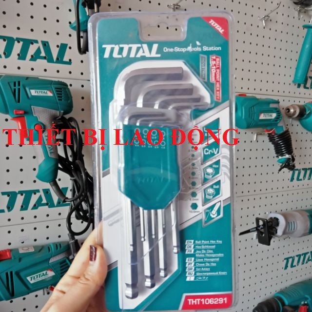 1.5-10MM BỘ KHÓA LỤC GIÁC ĐẦU BI 9 CHI TIẾT TOTAL THT106291