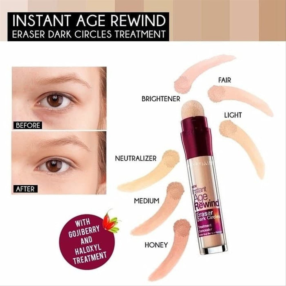 [ CHÍNH HÃNG ] Che Khuyết Điểm MAYBELLINE INSTANT AGE REWIND ERASER DARK CIRCLES CONCEALER 6ml