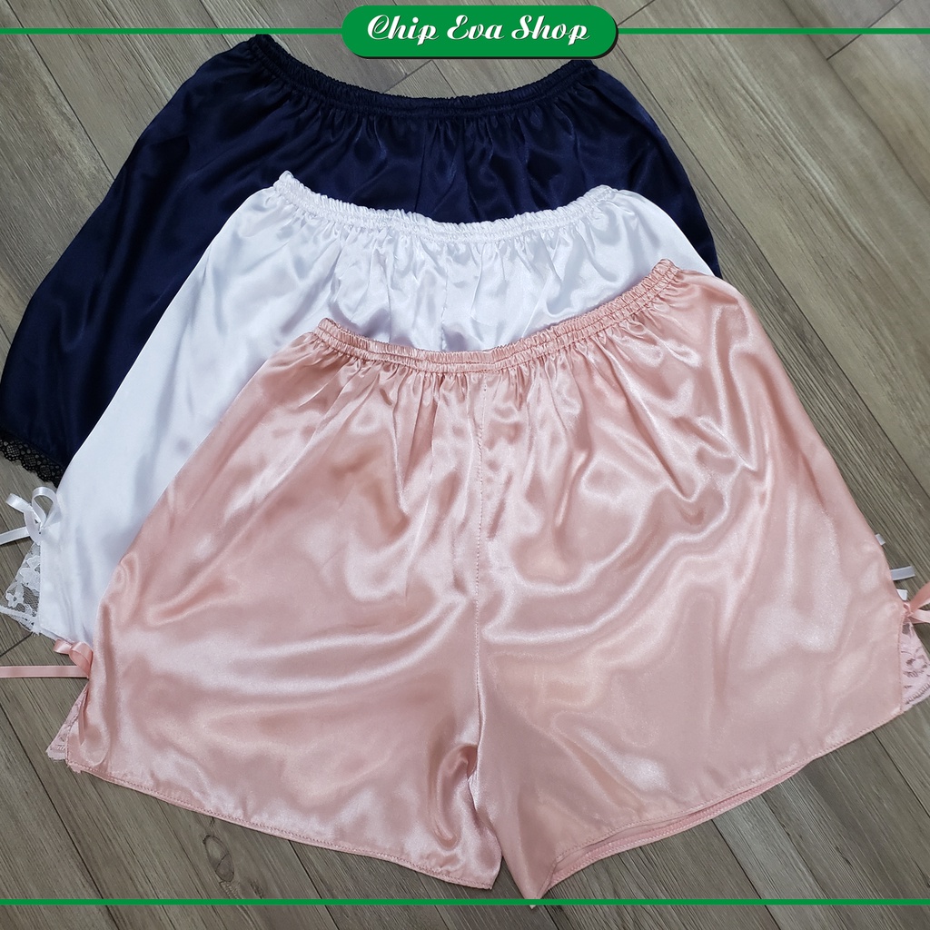 Quần sọc đùi lụa satin mềm mát cao cấp, quần short lót mặc trong váy mềm mại thiết kế sang trọng đẹp