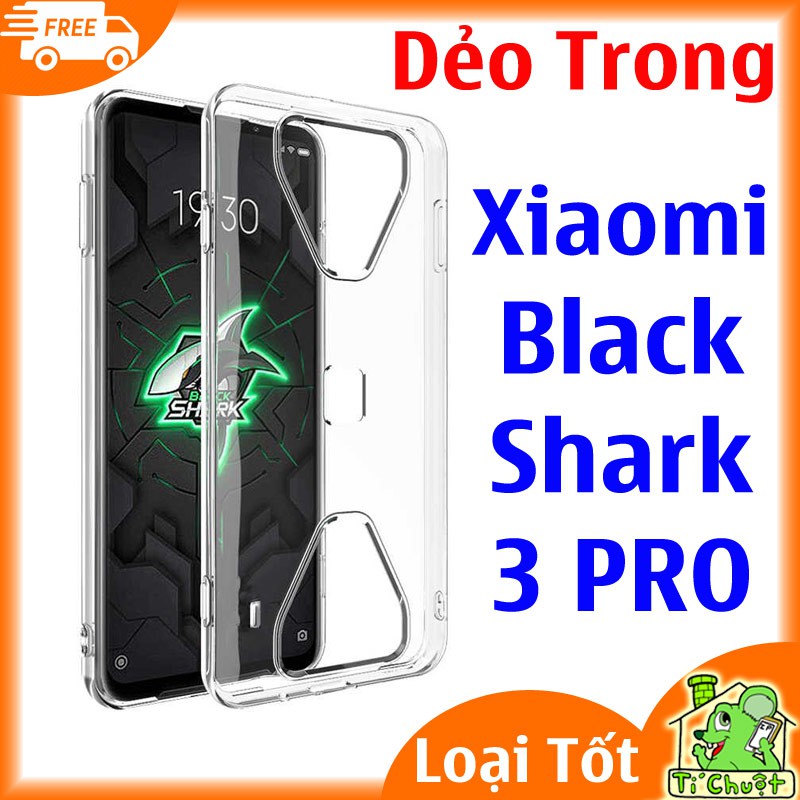 [Loại Tốt] Ốp lưng Xiaomi Black Shark 3 PRO Silicon Dẻo Trong Suốt