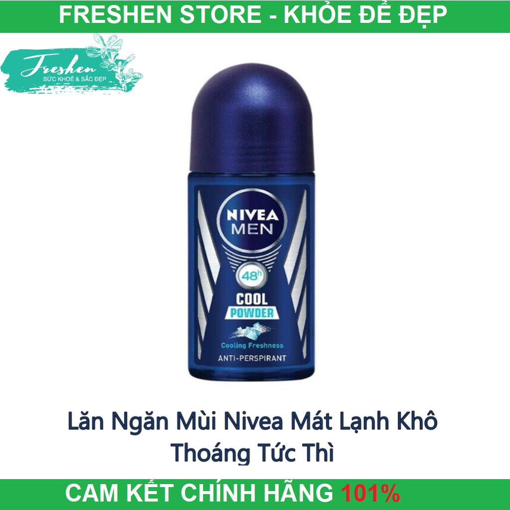 ✅ (CHÍNH HÃNG) Lăn ngăn mùi Nivea mát lạnh khô thoáng tức thì