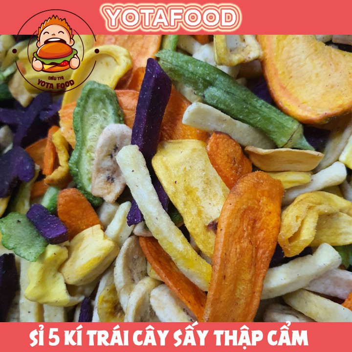 Sỉ 5 Kí Trái Cây Sấy ( Thập Cẩm Sấy hàng xuất khẩu ) | Đủ vị | Yotafood