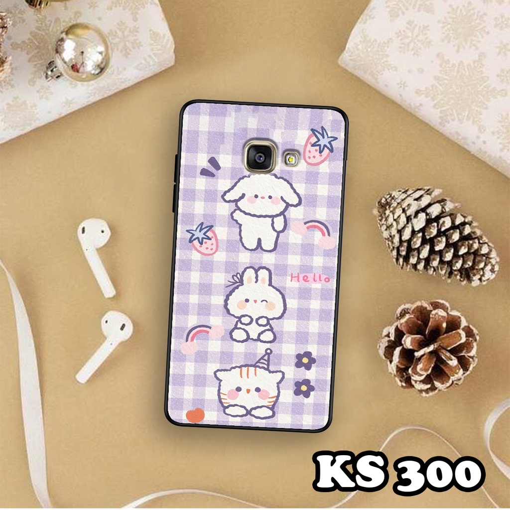 Ốp lưng Samsung A7 2017 - Samsung A5 2017 - Samsung A3 2017 - Ốp in hình Gấu&amp;Thỏ siêu xinh - Lưng nhám viền TPU