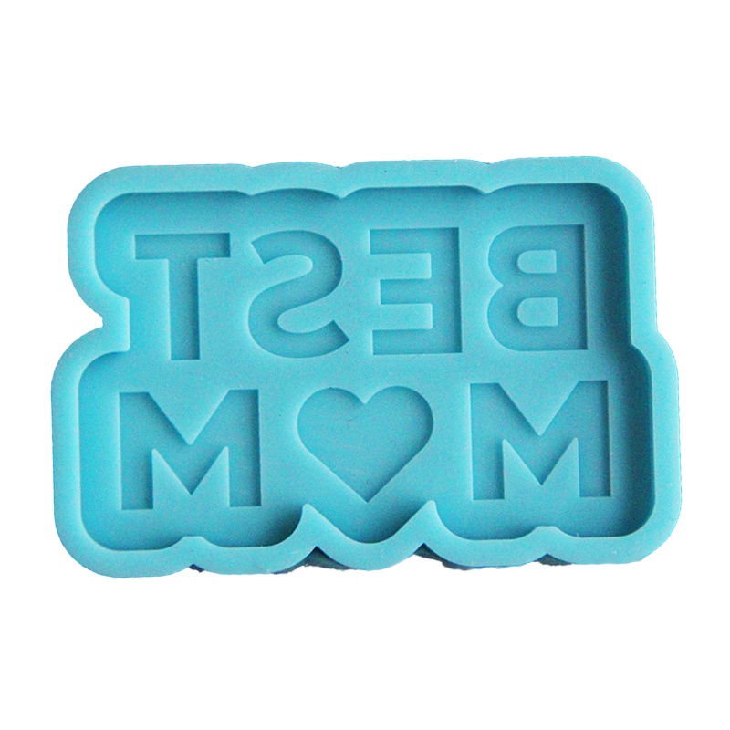 Khuôn Silicone Làm Móc Khóa Resin Hình Chữ BEST Dad MoM DIY