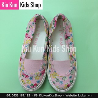 Giầy búp bê vải Next hoa nhí hồng phấn