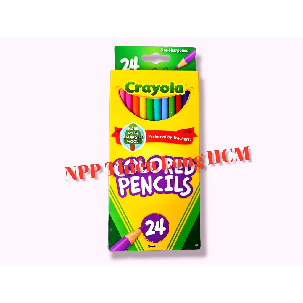 Hộp 24 cây chì màu Crayola - Colored Pencils (Hàng Nhập Khẩu)