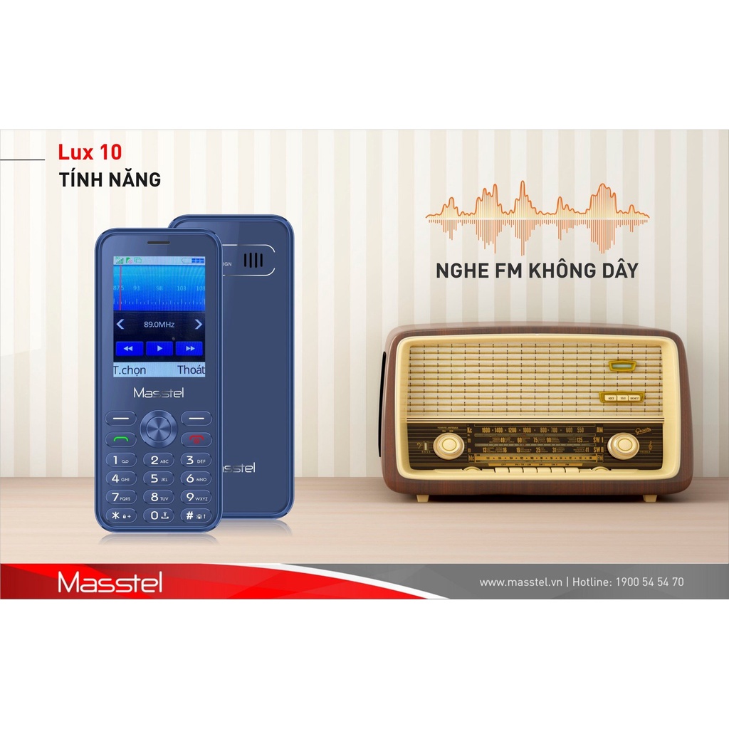 Điện thoại Masstel LUX 10 4G- Hàng Chính Hãng - Bảo Hành Toàn Quốc