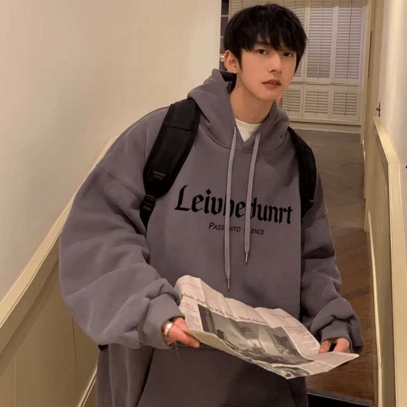 Áo hoodie Oversize In Chữ Thời Trang Hàn Quốc Chất Lượng Cao Cho Nam Size M-5XL