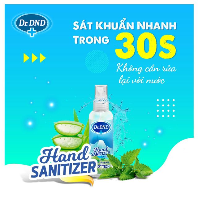 Xịt rửa tay khô Dr.DND 70ml