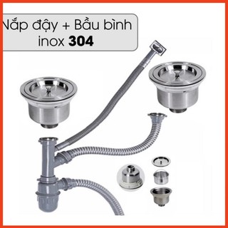 Bộ xiphon chậu rửa bát inox 304 loại 1 hố và 2 hố .