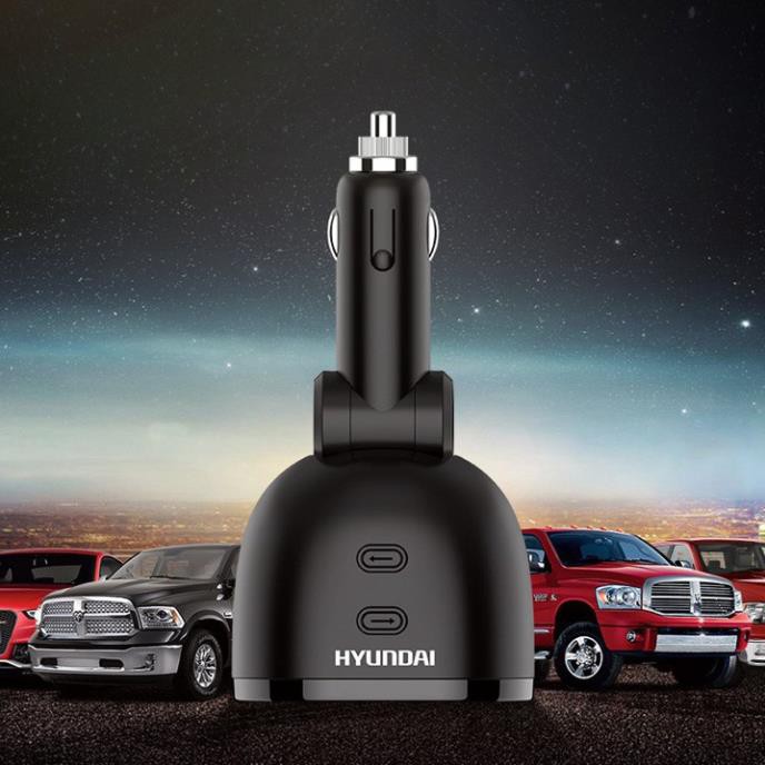 Tẩu sạc ô tô Hyundai -16 Có đèn led báo hiệu điện áp - Bảo hành 12 tháng