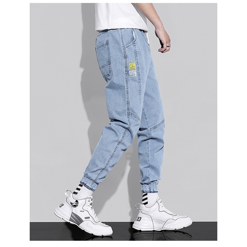 Quần Jean Ống Rộng Dài Đến Mắt Cá Chân Phong Cách Đường Phố Mới Mùa Xuân Hè Cho Nam Sinh